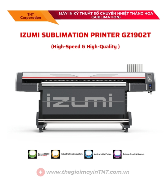 Máy in chuyển nhiệt Izumi Sublimation Printer GZ1902T