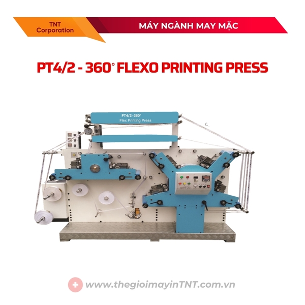 Máy in nhãn flexo PT4/2-360 độ