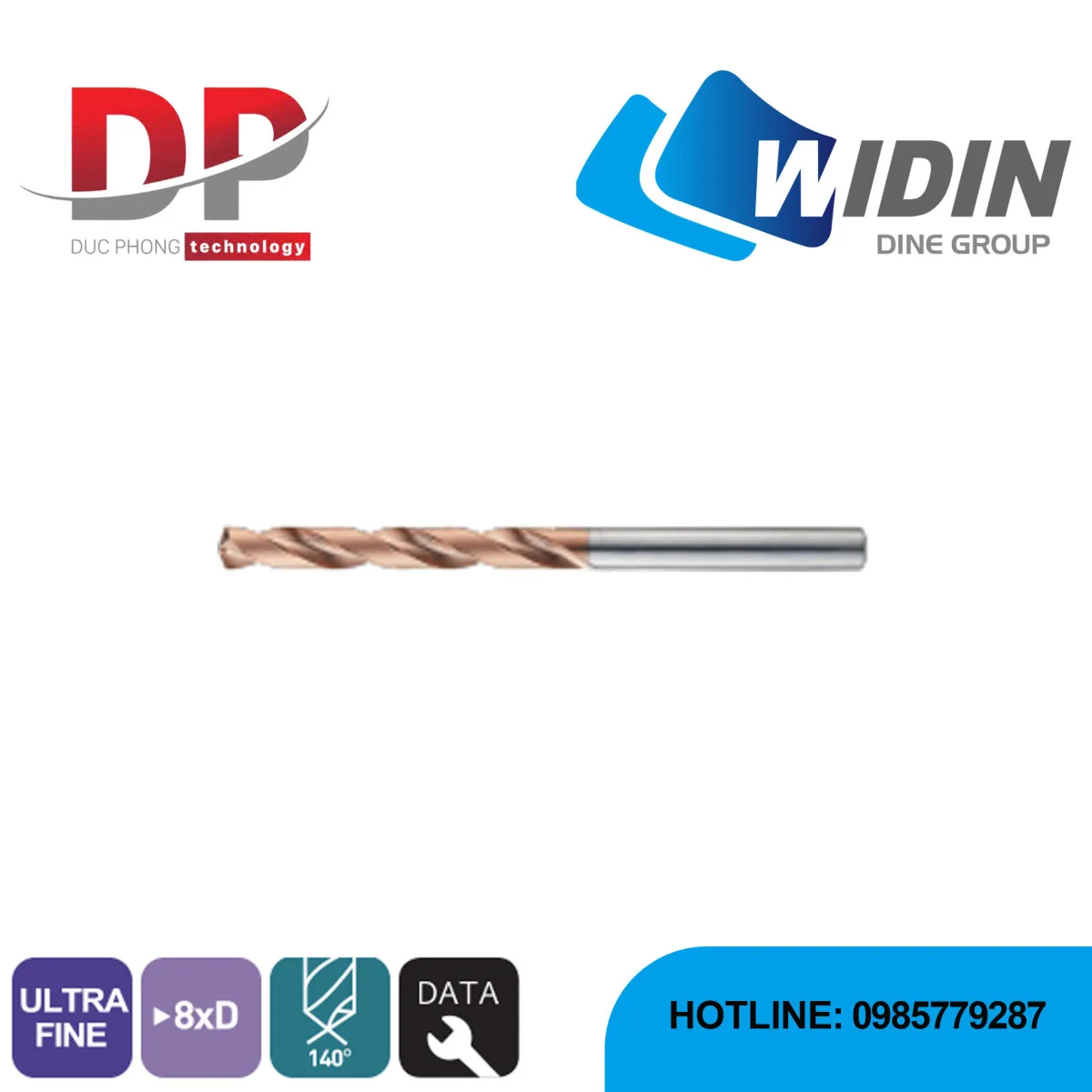 Mũi khoan sau hợp kim series HPI508N - WIDIN - Dụng Cụ Cắt Gọt Đức Phong - Công Ty Cổ Phần Kỹ Thuật Và Công Nghệ Đức Phong
