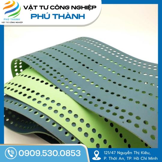Băng tải PU đục lỗ