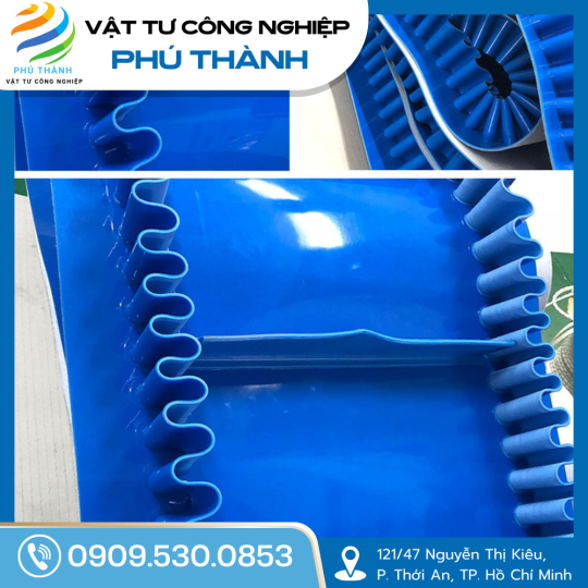 Băng tải PU xanh dương