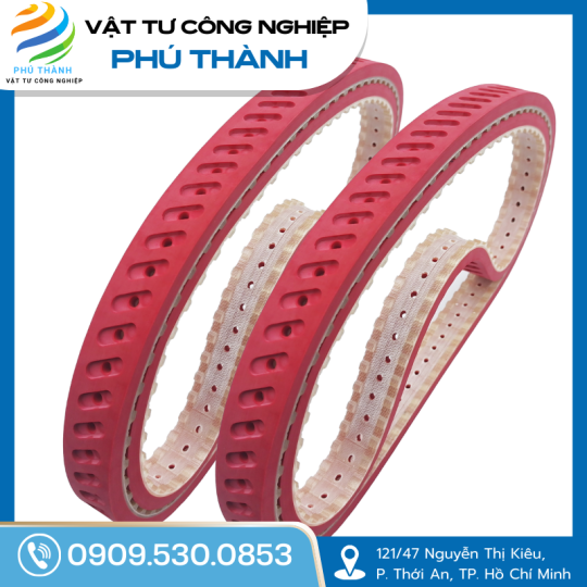 Dây Curoa PU đúc cao su đỏ
