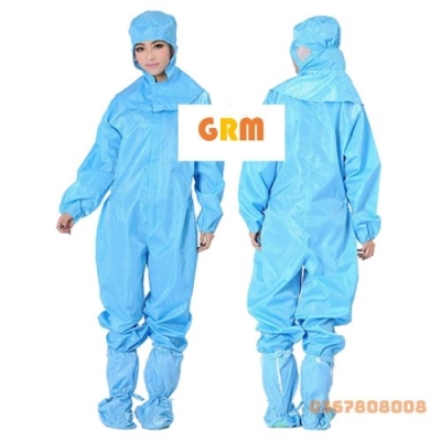 Quần áo phòng sạch liền thân mũ rời