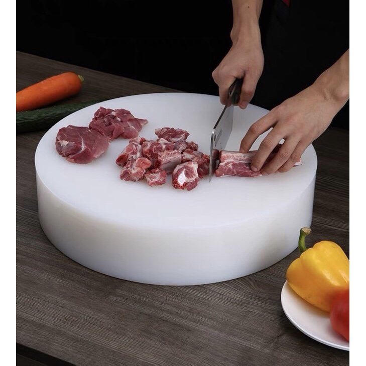 Thớt nhựa tròn 40cm dày 10cm - Nhựa Công Nghiệp Thiên Ân Plastic - Công Ty TNHH Sản Xuất Công Nghiệp Thiên Ân Plastic