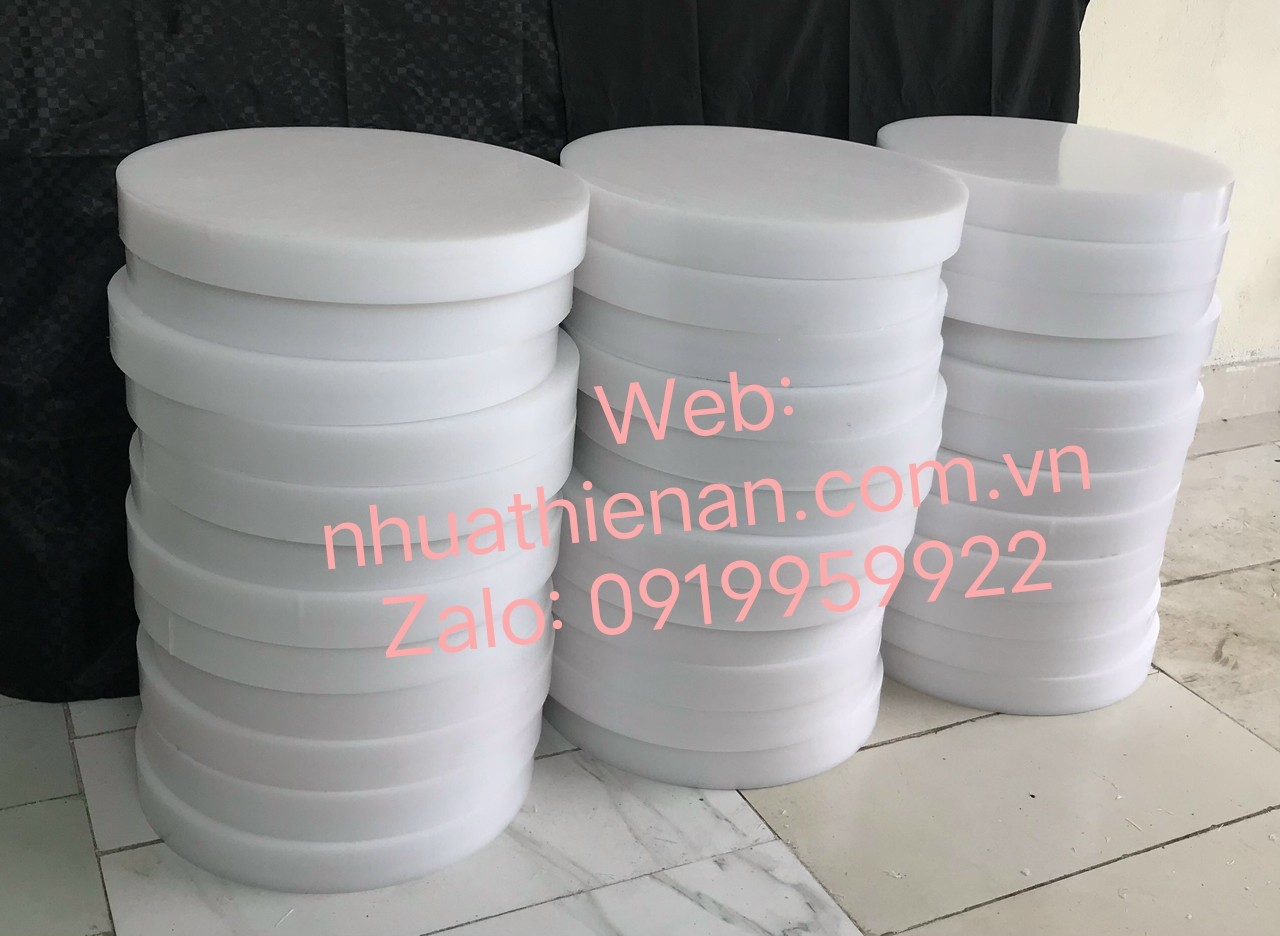 Thớt nhựa tròn 40cm dày 5cm - Nhựa Công Nghiệp Thiên Ân Plastic - Công Ty TNHH Sản Xuất Công Nghiệp Thiên Ân Plastic