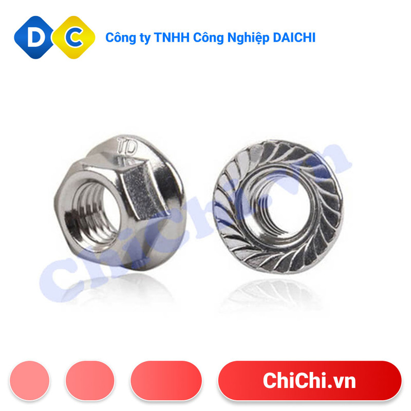 Đai ốc liền long đen DIN 6923