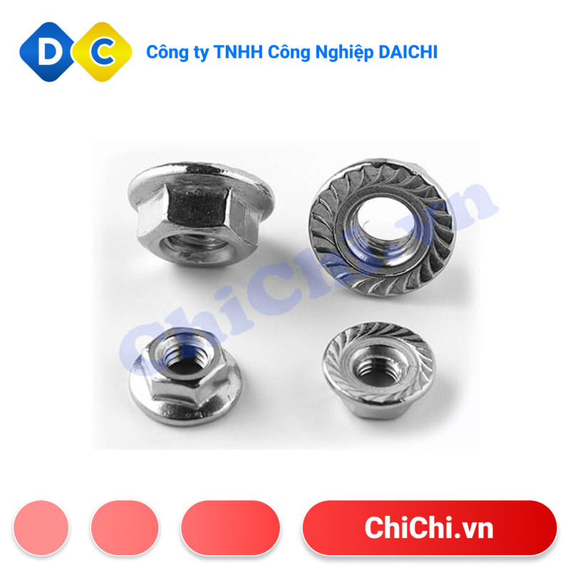 Đai ốc liền long đen DIN 6923