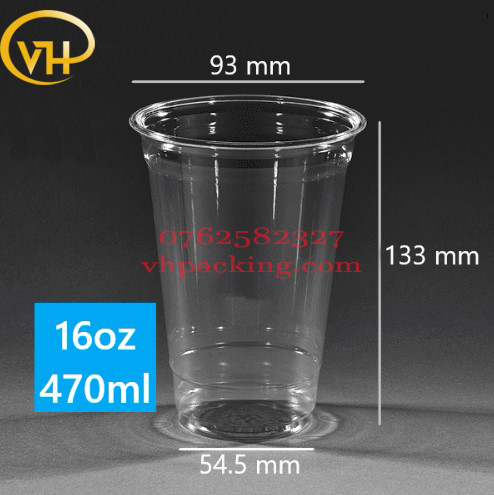 PET 93 - 16oz / 470ml - Sản Phẩm Nhựa Dùng 1 Lần VH Pack - Công Ty TNHH VH Pack