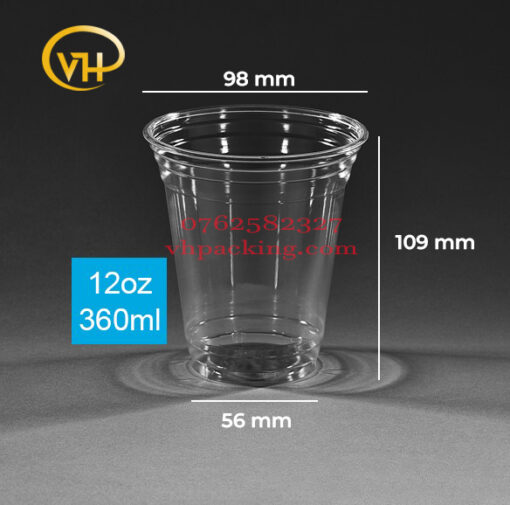 PET 98 - 12/14oz (360ml/400ml) - Sản Phẩm Nhựa Dùng 1 Lần VH Pack - Công Ty TNHH VH Pack