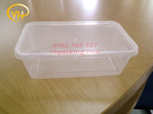 Hộp chữ nhật đen Microwave 750ml - Sản Phẩm Nhựa Dùng 1 Lần VH Pack - Công Ty TNHH VH Pack