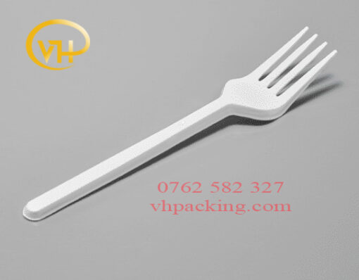 Nĩa nhựa trắng dùng 1 lần dài 15cm - Sản Phẩm Nhựa Dùng 1 Lần VH Pack - Công Ty TNHH VH Pack