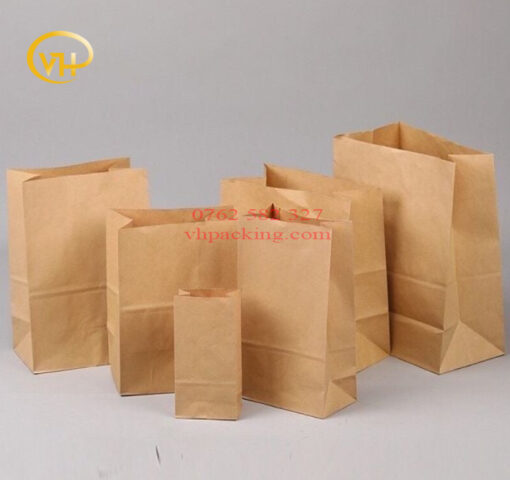 Túi giấy kraft đáy vuông, túi giấy xi măng - Sản Phẩm Nhựa Dùng 1 Lần VH Pack - Công Ty TNHH VH Pack