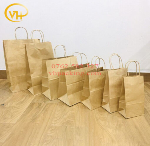 Túi giấy kraft đựng quà, túi giấy shopping - Sản Phẩm Nhựa Dùng 1 Lần VH Pack - Công Ty TNHH VH Pack