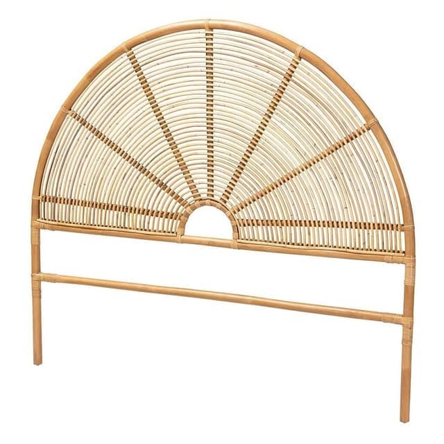 Đầu giường mây hình bán nguyệt với thiết kế đan nan quạt - FurniCrafts - Nhà Sản Xuất Nội Thất Mây