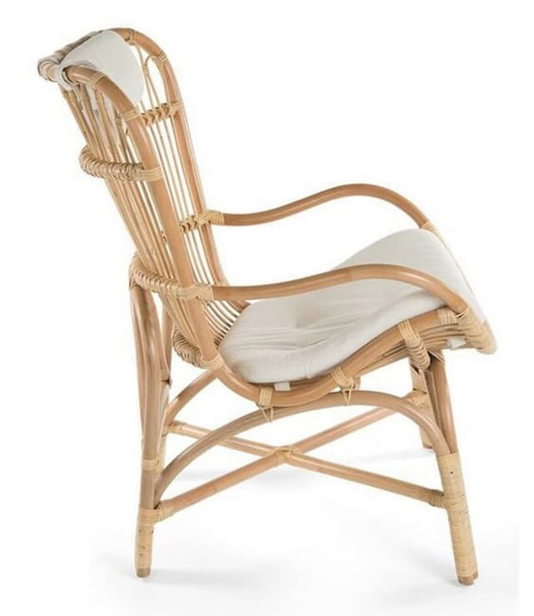 Ghế thư giãn/ghế bành mây có đệm - FurniCrafts - Nhà Sản Xuất Nội Thất Mây