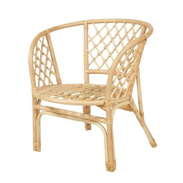Ghế bành mây cổ điển có tựa lưng mắt cáo - FurniCrafts - Nhà Sản Xuất Nội Thất Mây