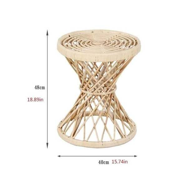 Ghế đẩu mây xoắn - FurniCrafts - Nhà Sản Xuất Nội Thất Mây