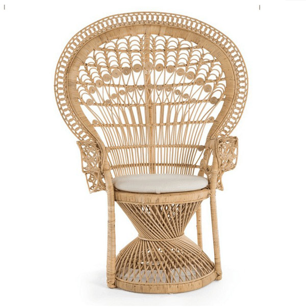 Ghế mây hình con công (ghế Emmanuelle) - FurniCrafts - Nhà Sản Xuất Nội Thất Mây