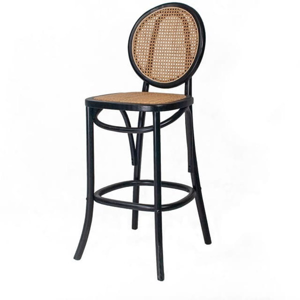 Ghế quầy bar mây có tựa lưng - FurniCrafts - Nhà Sản Xuất Nội Thất Mây
