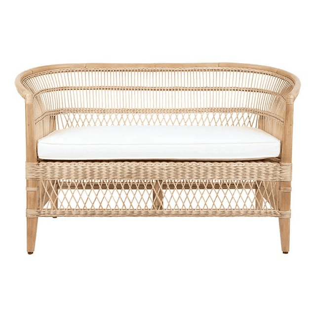 Ghế sofa mây 2 chỗ có đệm - FurniCrafts - Nhà Sản Xuất Nội Thất Mây