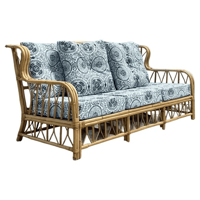 Ghế sofa mây 3 chỗ ngồi  có đệm - FurniCrafts - Nhà Sản Xuất Nội Thất Mây