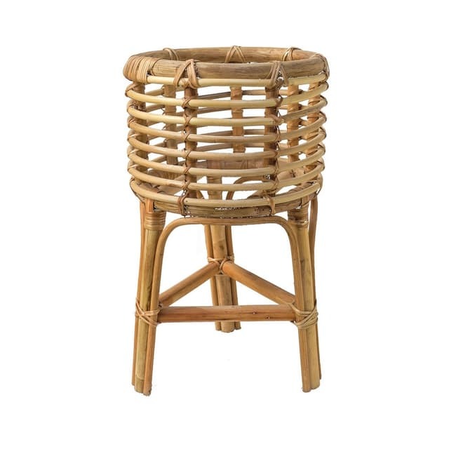 Giá đỡ cây mây với thiết kế giỏ trụ tròn. - FurniCrafts - Nhà Sản Xuất Nội Thất Mây