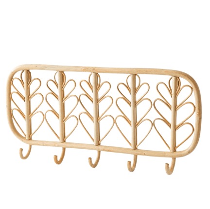 Giá treo tường mây có thiết kế trang trí hình trái tim/lá - FurniCrafts - Nhà Sản Xuất Nội Thất Mây