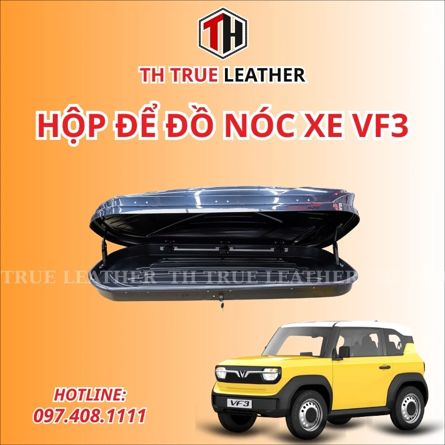 Hộp để đồ nóc xe VF3 - Đồ Nội Thất Ô Tô TH True Leather  - Công Ty TNHH TH True Leather