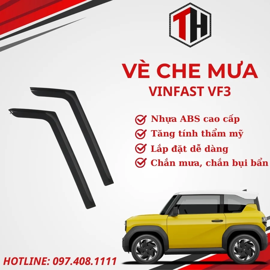 Vè che mưa VF3 - Đồ Nội Thất Ô Tô TH True Leather  - Công Ty TNHH TH True Leather