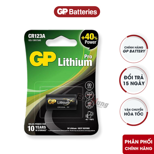 Pin GP CR123A Pro Lithium 3V