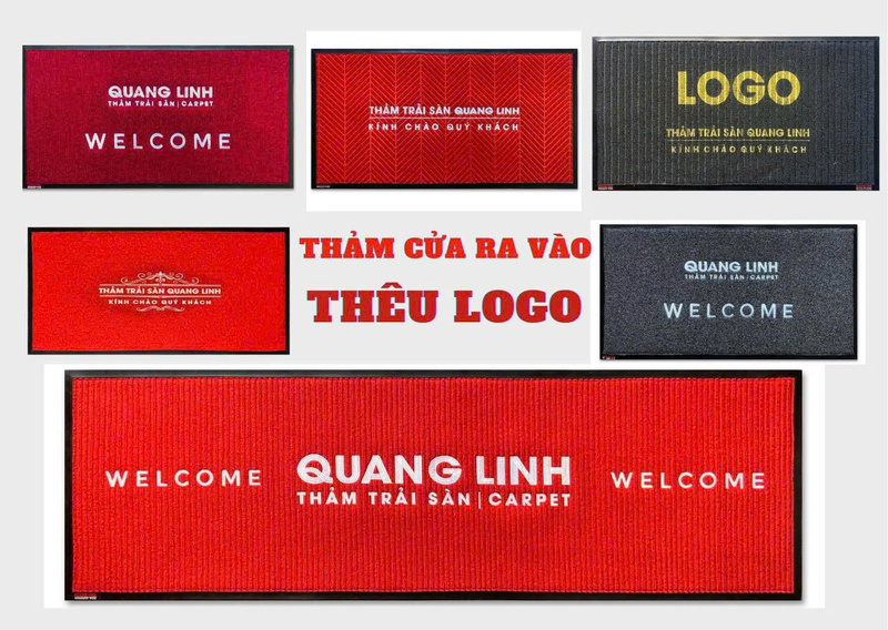 Thảm cửa ra vào thêu logo