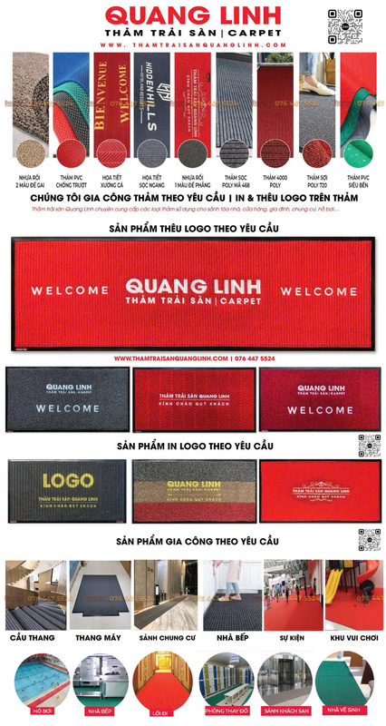 Thảm thêu logo theo yêu cầu