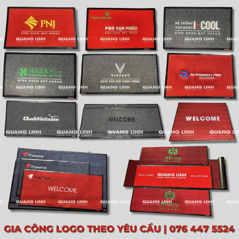 Thảm thêu logo theo yêu cầu