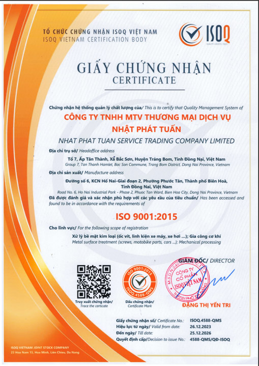 Chứng nhận ISO 9001:2015