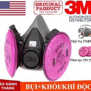 Mặt nạ 3M 6100 + Phin 2097 - Bảo Hộ Lao Động Thu Ngân - Công Ty TNHH TMDV Và Đào Tạo Thu Ngân