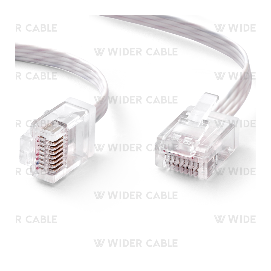 CAT6 Super Flat Patch Cord White Color