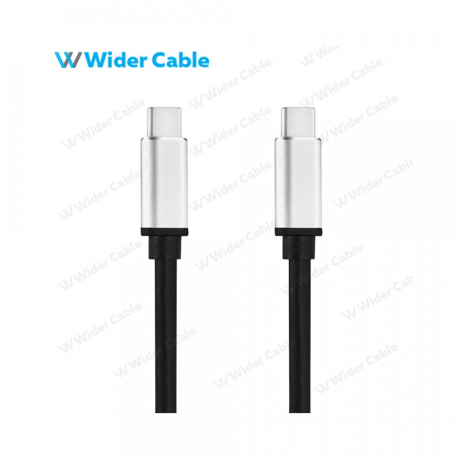 USB-31 Gen 2 USB-C To C Cable With-E Maker Chip Aluminum Housing Black Color