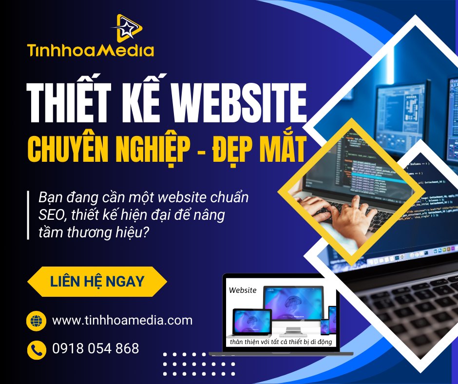 Thiết kế website - Công Ty TNHH Giải Pháp Tinh Hoa Media
