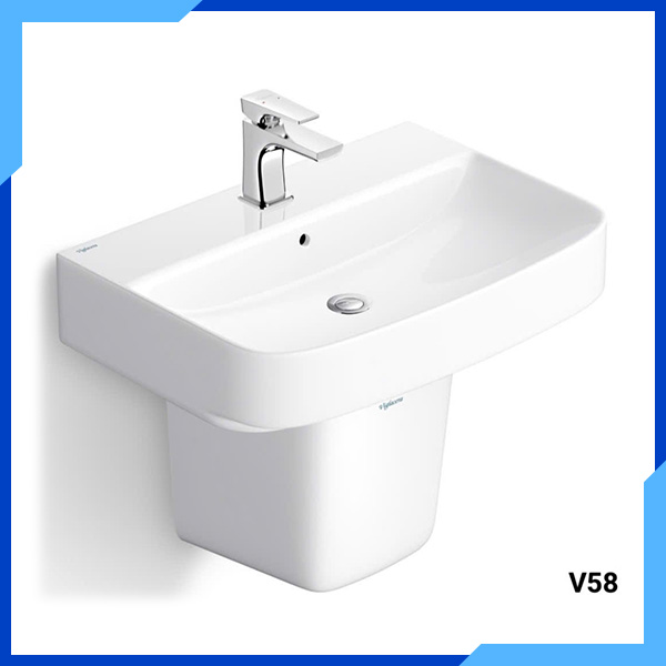 Bồn rửa mặt gắn tường V58