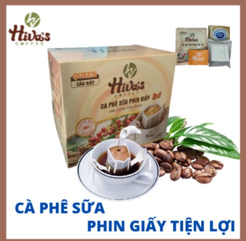 Cà phê phin giấy 3in1 Queen Cầu Đất