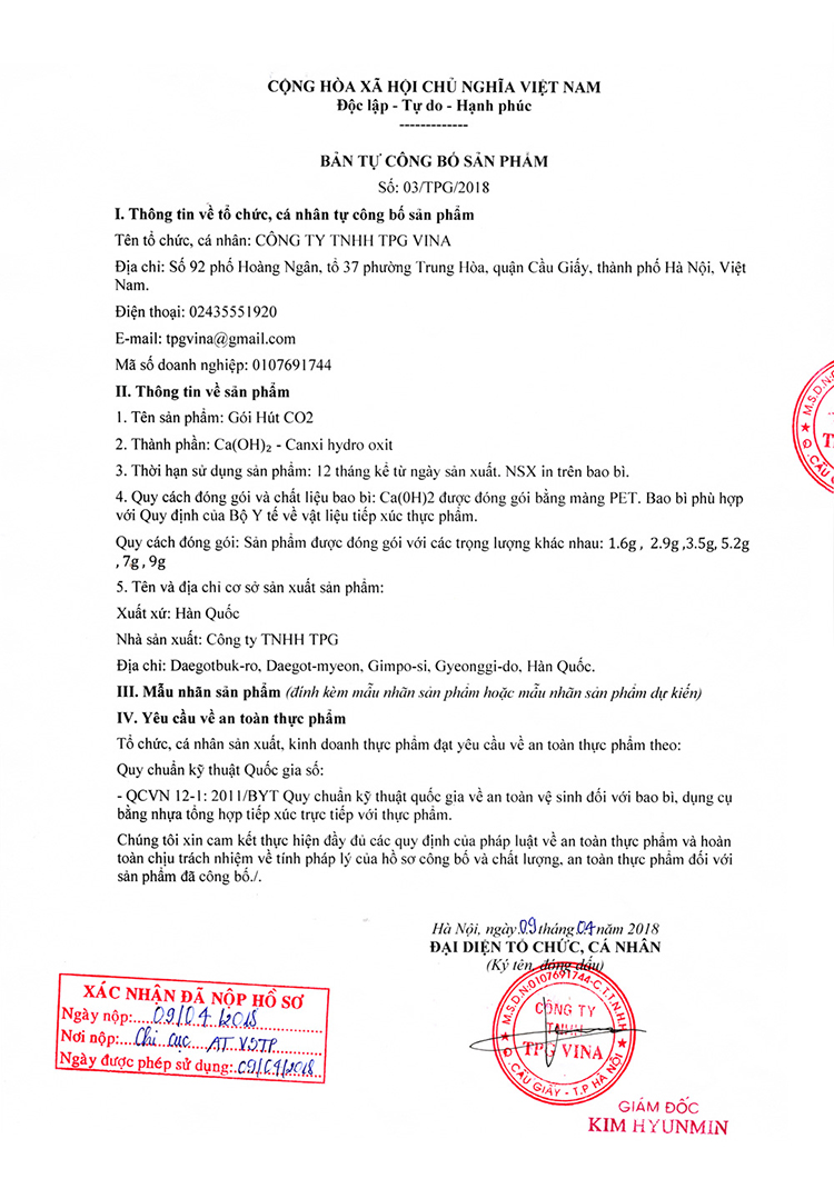  - Chi Nhánh Thái Nguyên  - Công Ty TNHH TPG Vina