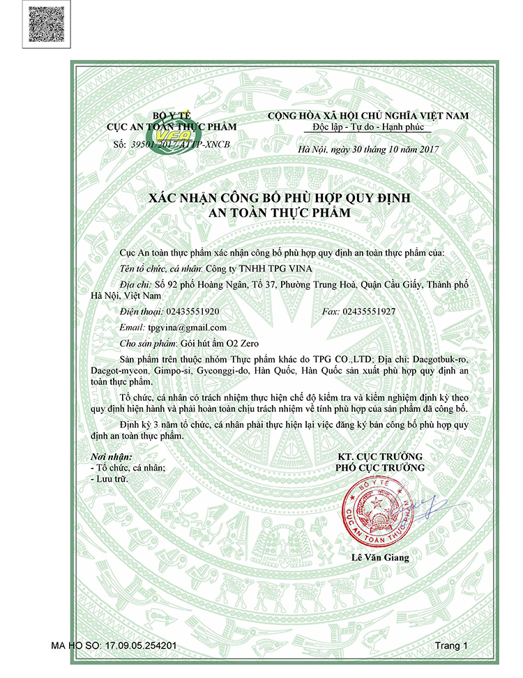  - Chi Nhánh Thái Nguyên  - Công Ty TNHH TPG Vina