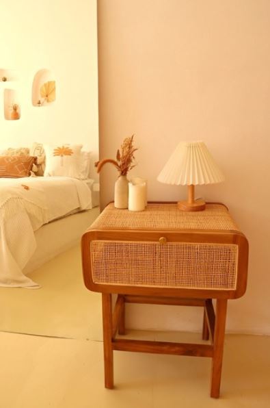 Bàn đầu giường bằng mây HNH 8402