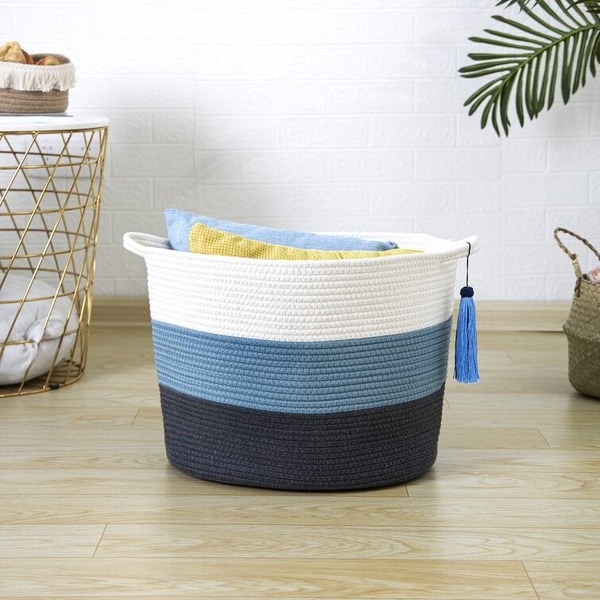 Giỏ dây thừng cotton 3 màu HNH1304