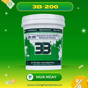 3B-200: Dung dịch chống thấm Acrylic tính đàn hồi (gốc xi măng)