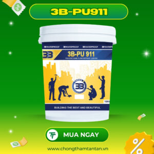 [Mới] 3B-PU911 chuyên chống thấm sàn mái lộ thiên 1 thành phần (gốc PU)