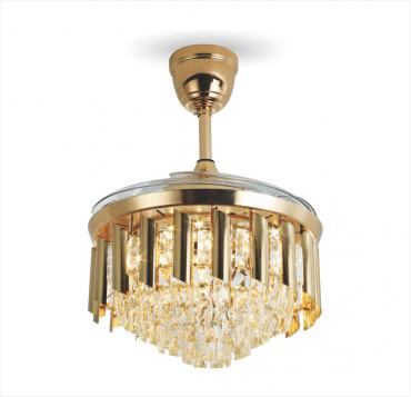 Quạt trần cánh xếp đèn led