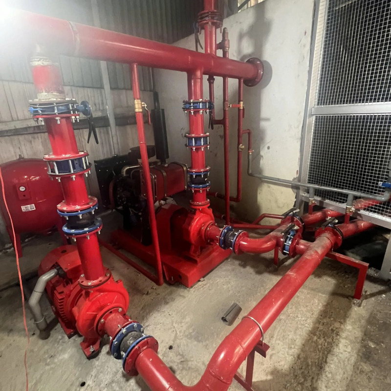 Lắp đặt phòng bơm KCN Xuyên Á - PCCC Uy Dũng - Công Ty TNHH Xây Lắp Và Dịch Vụ PCCC Uy Dũng
