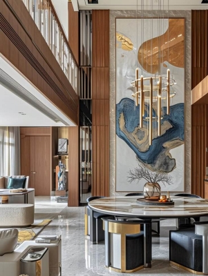 Tranh dán tường phong cách hiện đại trừu tượng
