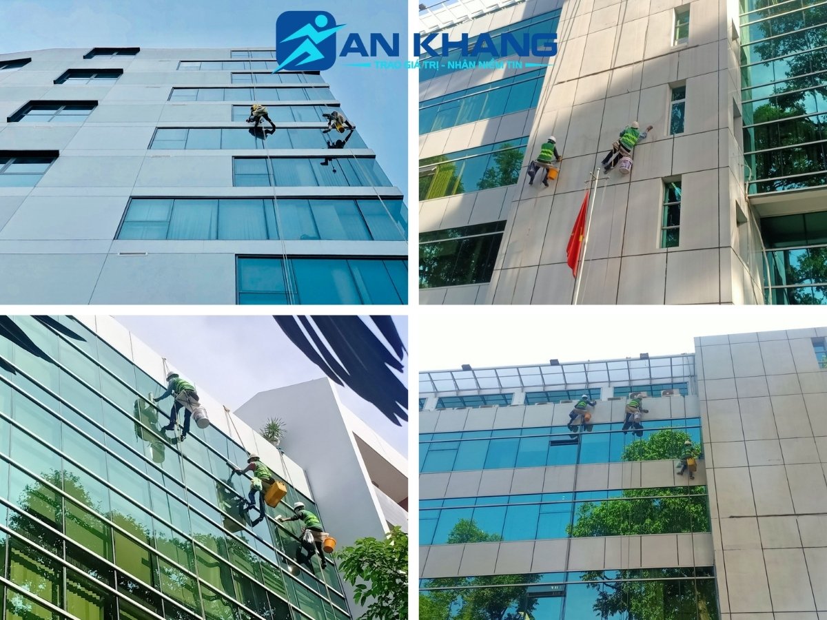 Dịch vụ lau kính - Vệ Sinh Công Nghiệp An Khang Việt Nam - Công Ty TNHH Tập Đoàn An Khang Việt Nam
